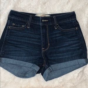 Denim high waisted shorts